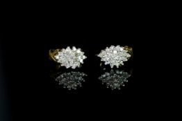 9CT DIAMOND SET STUD EARRINGS,estimated total weight 0.20ct, total weight 3.17gms.