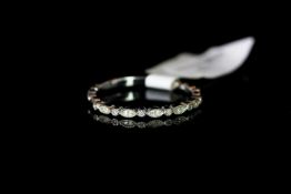 9CT HALF ETERNITY RING, hallmarked, total weight 1.50gms, ring size N.