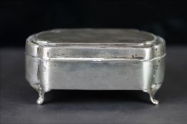VINTAGE JEWELLERY BOX ON LEGS, maker AC, total weight 36.4gms