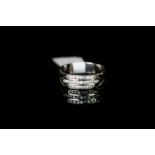 18CT WHITE GOLD 3 ROW DIAMOND RING,total weight 3.63 gms. size M