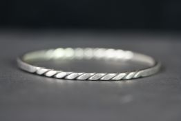 SILVER BANGLE , hallmarked , total weight 22.54 gms