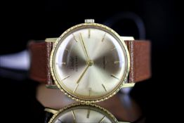 GENTLEMENS SYMBOL GOLD SIGNS INCABLOC WRISTWATCH CIRCA 1960s, circular champagne dial with hour