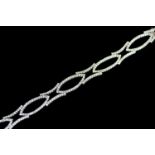 Diamond set Damiani bracelet, set with round brilliant diamonds, white metal not hallmarked,