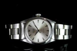ROLEX OYSTER ROYAL CIRCA 1960s, round, with silver dial and hands, silver markers,32mm steel case,