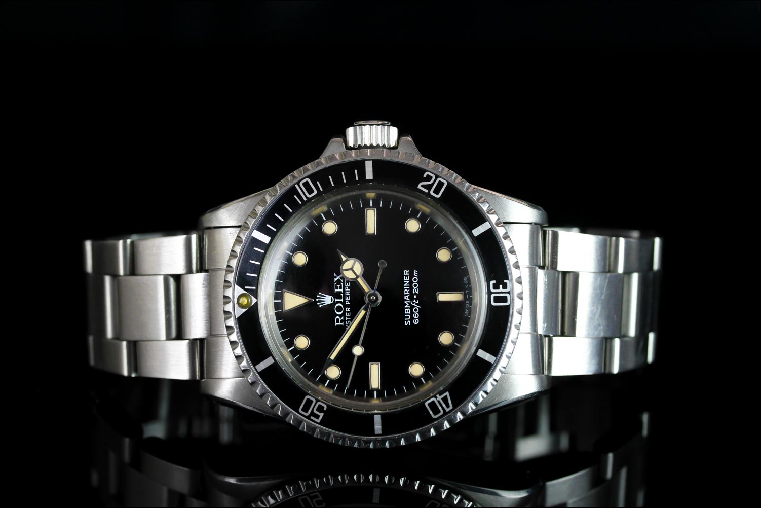 RARE GENTLEMENS ROLEX OYSTER PERPETUAL SUBMARINER 'GLOSS DIAL' WRISTWATCH REF. 5513 W/ SERVICE - Image 2 of 6