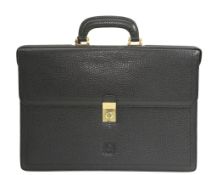 Loewe Black Attache CaseLoewe atache case black colour with gold hard wear, calf skin, caviar