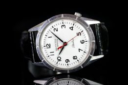 GENLEMENS HAMILTON RAIL ROAD SPECIAL ELECTRIC WRISTWATCH, circular off white dial with black