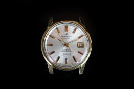 GENTLEMEN'S SEIKO MATIC WEEKDATER AUTOMATIC WRISTWATCH, circular silver dial with gold hour