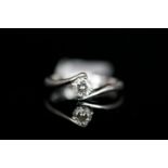 18CT SINGLE STONE DIAMOND RING, estimated at 0.25ct, stamped 750, estimated colour J, clarity