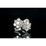 STUNNING 18CT WHITE GOLD DIAMOND CLUSTER RING ESTIMATED TOTAL WEIGHT 6CT,total weight 9.4gms, ring