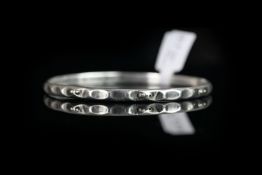Vintage Tiffany & Co silver bangle, 4.5mm wide cuff bangle, in silver, signed and numbered
