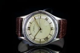 GENTLEMEN'S DOXA OVERSIZE WRISTWATCH, circular two tone dial with gilt roman numerals and gold
