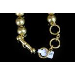 Vaubel, New York designer necklace heavy bead chain, chain 49cm in length, 15.5mm beads, in 18ct