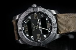 GENTLEMEN'S BREITLING CHRONOMETRE AEROSPACE WRISTWATCH REF. V79363, circular black analog/digital