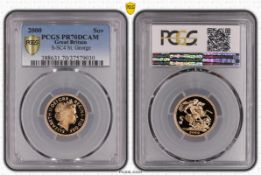 GREAT BRITAIN. Elizabeth II, 1952-. Sovereign, 2000, The Royal Mint, Proof. 7.98 g. KM-1002; S-