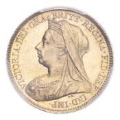 GREAT BRITAIN. Victoria, 1837-1901. Half-Sovereign, 1901, London, 3.99 g. Fr-397; KM-784; Marsh-496;