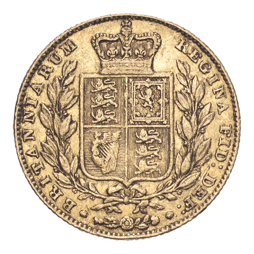 GREAT BRITAIN. Victoria, 1837-1901. Sovereign, 1842, London, Open 2. 7.98 g. Marsh-25A; S-3852. - Image 2 of 2