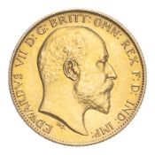 GREAT BRITAIN. Edward VII, 1901-10. Half-Sovereign, 1902, London, Matte Proof. 3.99 g. S-3974; KM-