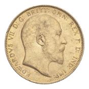 BRITISH COMMONWEALTH: AUSTRALIA. Edward VII, 1901-10. Sovereign, 1910 M, Melbourne, 7.99 g. S-