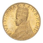 VATICAN. Pius XII. 100 Lire, 1950, Holy Year Issue. 5.20 g. Fr-289; KM-48. Choice uncirculated.