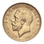 BRITISH COMMONWEALTH: AUSTRALIA. George V, 1910-36. Half-Sovereign, 1915 M, Melbourne, 3.99 g. S-