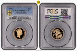 GREAT BRITAIN. Elizabeth II, 1952-. Sovereign, 1995, The Royal Mint, Proof. 7.98 g. S-SC2; KM-943.