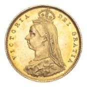GREAT BRITAIN. Victoria, 1837-1901. Half-Sovereign, 1887, London, Imperfect J. 3.99 g. S-3869; KM-