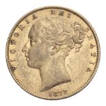 BRITISH COMMONWEALTH: AUSTRALIA. Victoria, 1837-1901. Sovereign, 1872 S, Sydney, Shield. 7.99 g. S-