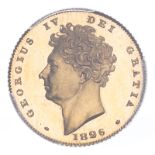 GREAT BRITAIN. George IV, 1820-30. Half-Sovereign, 1826, London, Proof. 3.99 g. S-3804; KM-700. A