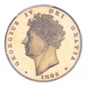 GREAT BRITAIN. George IV, 1820-30. Half-Sovereign, 1826, London, Proof. 3.99 g. S-3804; KM-700. A