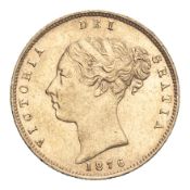 GREAT BRITAIN. Victoria, 1837-1901. Half-Sovereign, 1876, London, Die number 98. 3.99 g. Fr-389f;