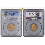 GREAT BRITAIN. Victoria, 1837-1901. Half-Sovereign, 1883, London, 3.99 g. Fr-389e; KM-735.1; Marsh-