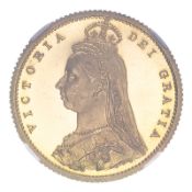 GREAT BRITAIN. Victoria, 1837-1901. Half-Sovereign, 1887, London, Proof. 3.99 g. S-3869; KM-766.