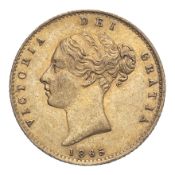 GREAT BRITAIN. Victoria, 1837-1901. Half-Sovereign, 1865, London, Die number 17. 3.99 g. Fr-389f;
