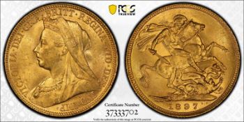 BRITISH COMMONWEALTH: AUSTRALIA. Victoria, 1837-1901. Sovereign, 1897 S, Sydney, 7.99 g. KM-13. In