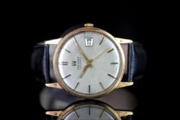 GENTLEMENS TISSOT VISODATE WRISTWATCH, circular silver dial with hour markers, date at 3 0'clock,