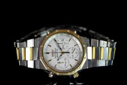 GENTLEMENS SEIKO CHRONOGRAPH SPORTS 100 'ROYAL OAK' WRISTWATCH REF.7A38 7020, circular triple