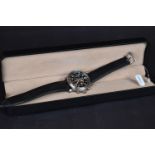 GENTLEMEN'S CHOPARD MILLE MIGLIA TITANIUM CHRONOGRAPH WRISTWATCH W/ BOX REF. 8915, circular navy