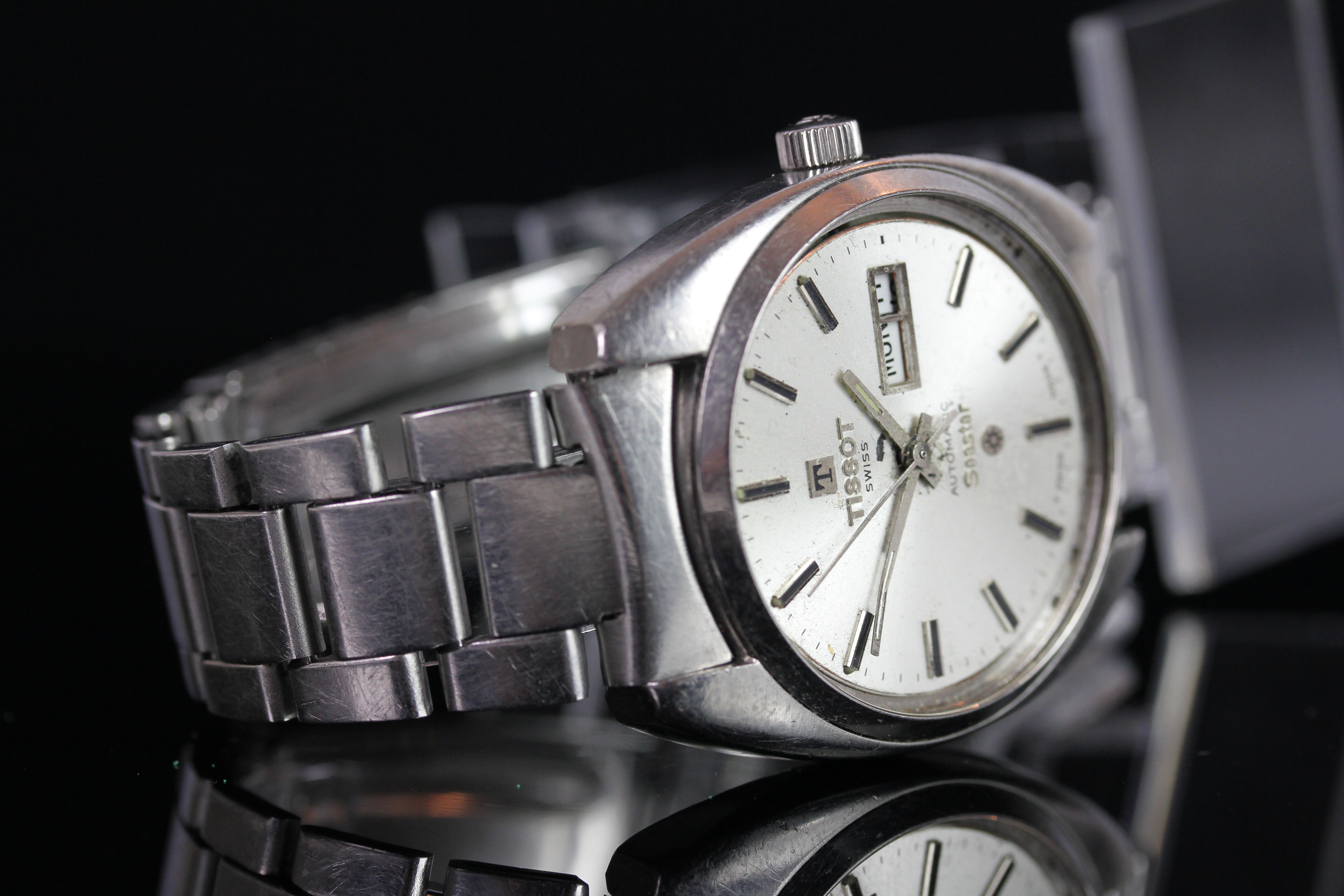 GENTLEMENS TISSOT SEASTAR CALENDAR AUTOMATIC WRISTWATCH, circular silver dial with silver hour - Image 2 of 3