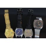 GROUP OF SEIKO 5 WRISTWATCHES, all four watches are currently running.
