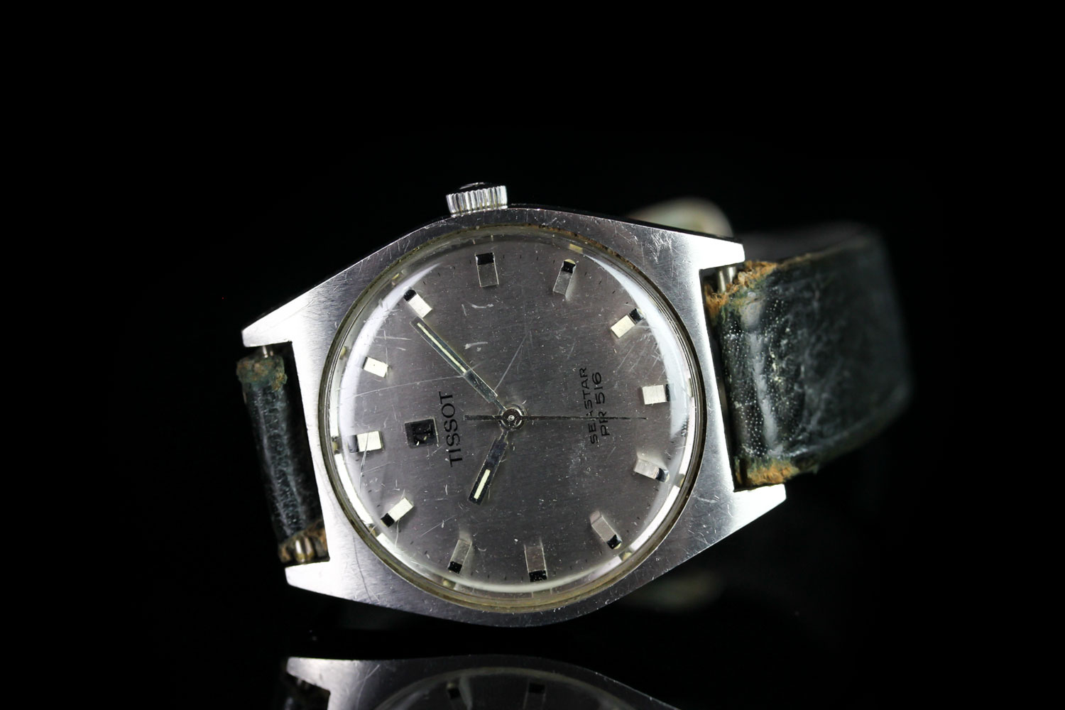 GENTLEMEN'S TISSOT SEASTAR PR 516 WRISTWATCH, circular silver dial with silver raised hour markers