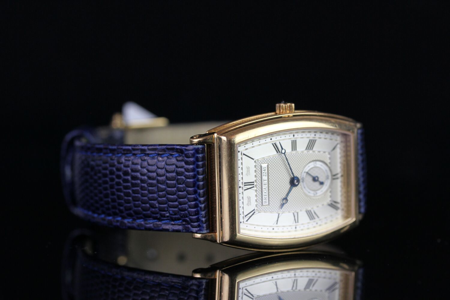 GENTLEMEN'S 18K BREGUET 2241 H REF 3670,oblong shaped, silver dial with black hands,black roman - Image 2 of 4