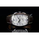 GENTLEMEN'S LONGINES EVIDENZA CHRONOGRAPH L2 643 4, curvex, silver dial with black hands, black