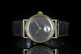 GENTLEMEN'S 18K VINTAGE PATEK PHILIPPE, round, silver dial with gold hands, gold arabic markers,