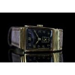 GENTLEMENS LONGINES 'GRADUATED GILT DIAL' GOLD 10CT GOLD FILLED ART DECO WRISTWATCH CIRCA 1940 W/BOX