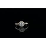 14ct Rose Gold Diamond ring featuring centre, round brilliant cut Diamond (0.72ct), claw set, with