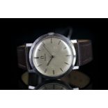 GENTLEMEN'S OMEGA ULTRA THIN VINTAGE WRISTWATCH REF. 111.022, circular silver dial with black hour