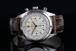 VERY RARE ROLEX PRE DAYTONA CHRONOGRAPH 6234,CIRCA 1950s, round , silver dial with black hands, gold