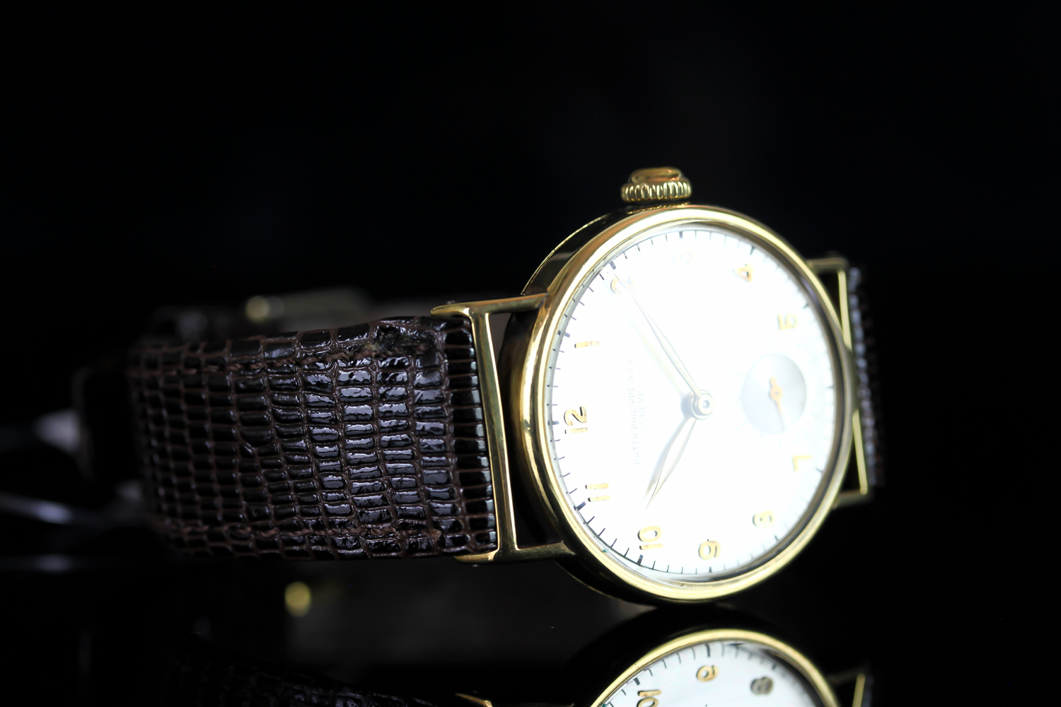 GENTLEMEN'S 18K VINTAGE PATEK PHILIPPE, round, silver dial with gold hands, gold arabic markers, - Image 2 of 4
