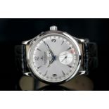 GENTLEMEN'S JAEGER LE COULTRE TRIPLE CALENDAR WRISTWATCH REF. 140.8.87, circular silver triple